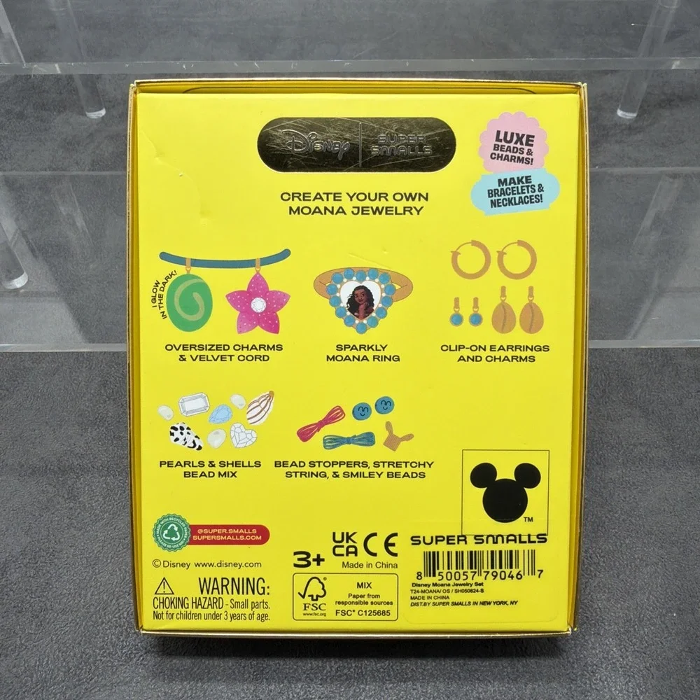 Disney Super Smalls DIY Jewelry Set MOANA Kit Open Box